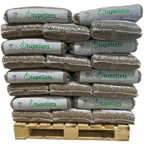 100 % Natürliche Holzpellets zum Heizen - 1 Palette mit 65 Säcken à 15 kg