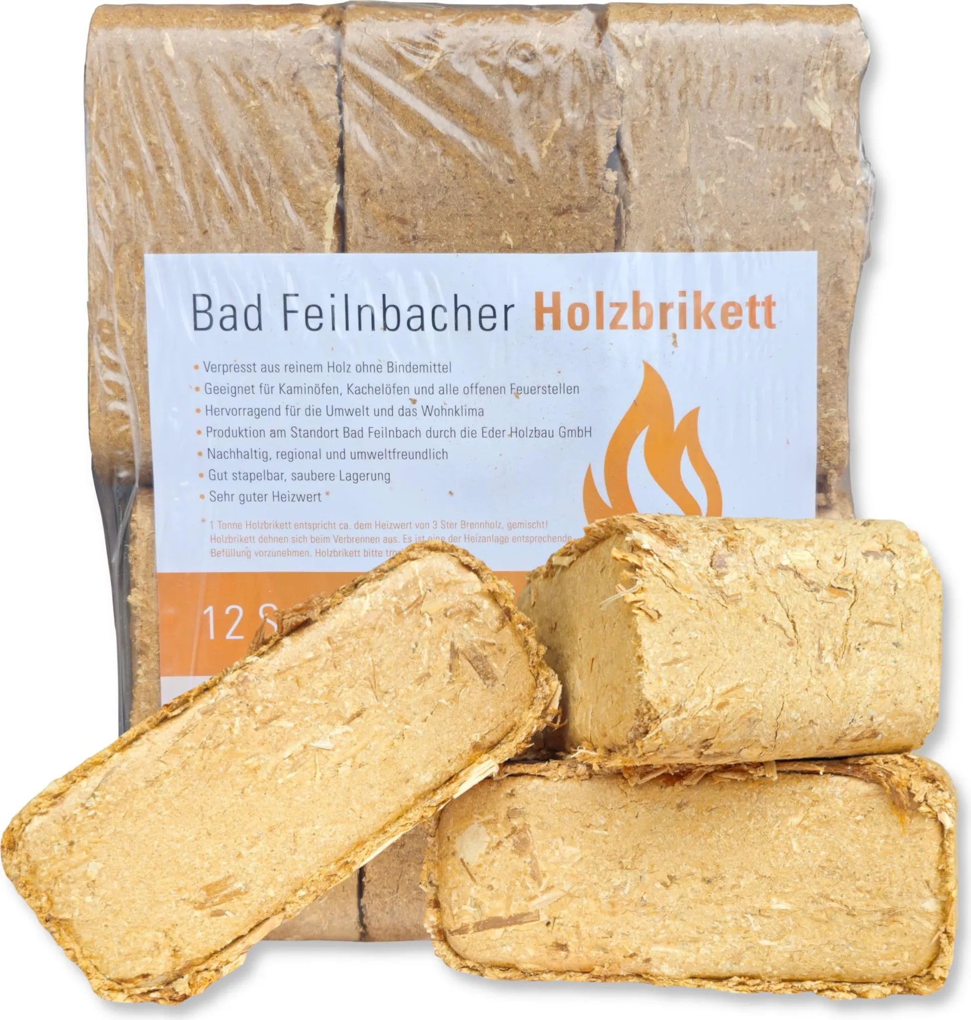 960 kg RUF ÖKO Briketts !SONDERAKTION! Mischholzbriketts Bavaria - 96 x 10 kg Holzbrikett auf Palette