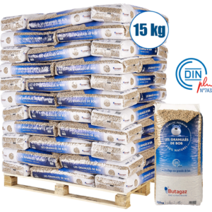 Holzpellets Butagaz, Palette mit 66 Säcken à 15 kg