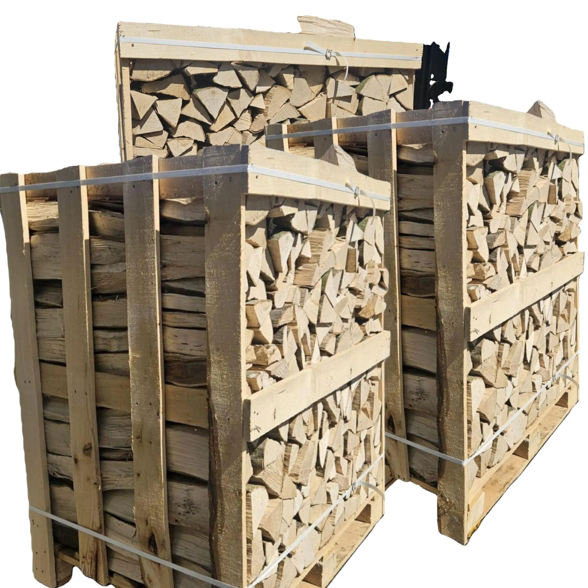 Kaminholz Buche 25 cm - 3 Raummeter ( 3 Kisten je 1 RM) - Kammergetrocknet - Premium Brennholz für Kamin & Ofen - Ofenfertig