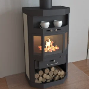Kaminofen Victoria Taro, schwarz, dauerbrandfähig – 9,04 kW