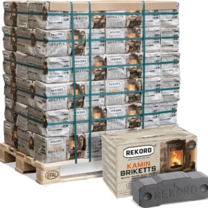 Rekord Braunkohlebriketts 10kg x 100 Paket 1000kg Palette