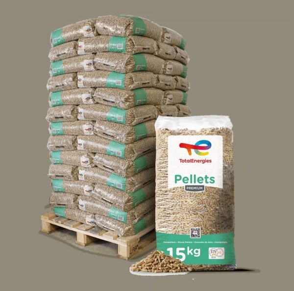 TotalEnergies Holzpellets Premium – 975 kg (65 x 15 kg Säcke)